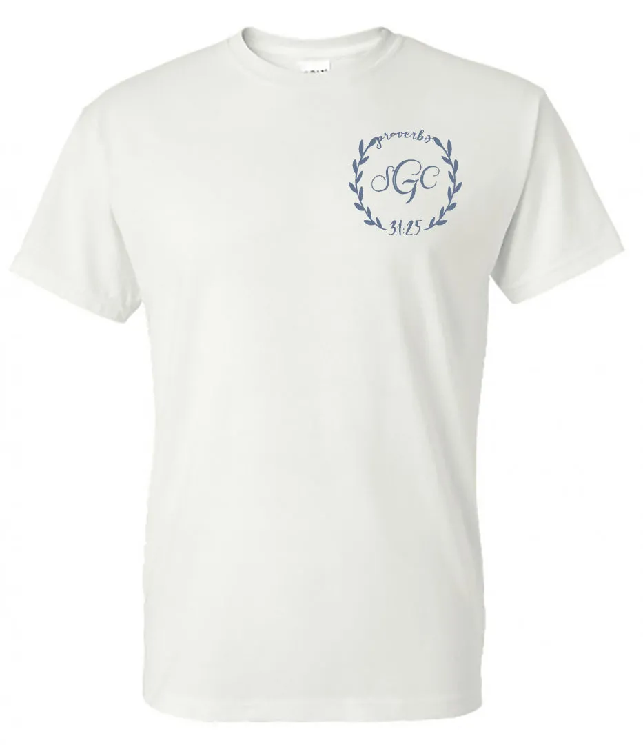Be Joyful In Hope - Romans 12:12 - White Short Sleeve Tee