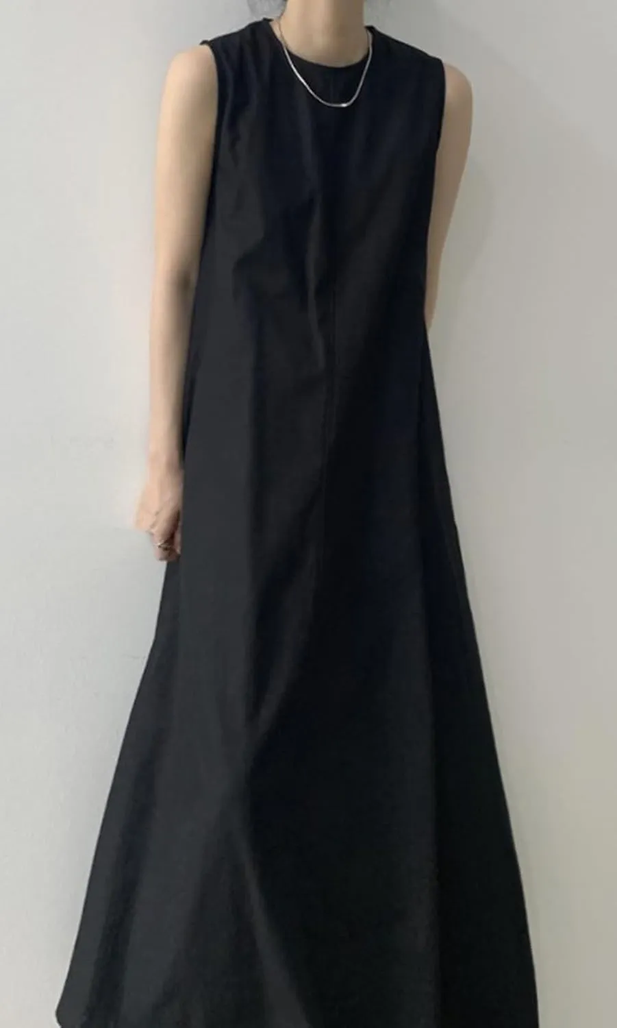 CHARTOU Women Casual Cotton Linen Sleeveless Maxi Dress Ruffle Shift Dress Flowy Beach Summer Long Tank Dress