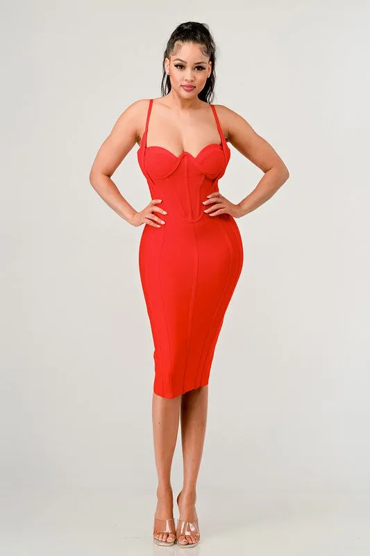 Corset Bandage Mini Dress