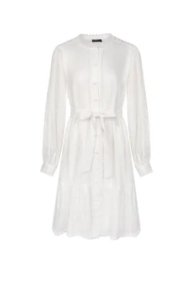 GDS Angelica Linen Short Dress |  White