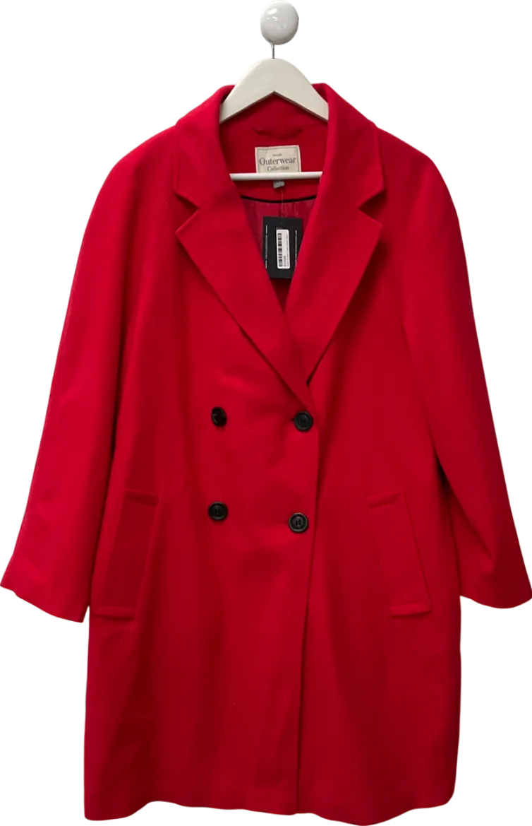 George Red Longline Formal Coat UK 14