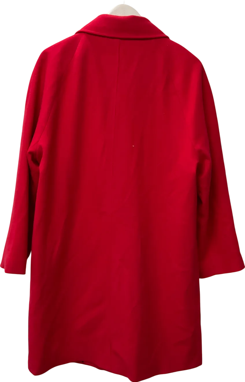 George Red Longline Formal Coat UK 14