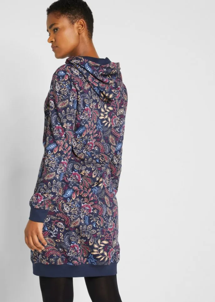 John Baner Jeanswear Long Sleeve Printed Thick Dress, Blue