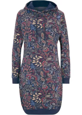 John Baner Jeanswear Long Sleeve Printed Thick Dress, Blue