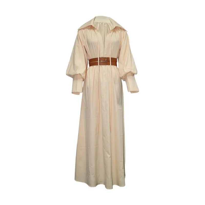 Long Lantern Sleeve Bohemian Maxi Dress