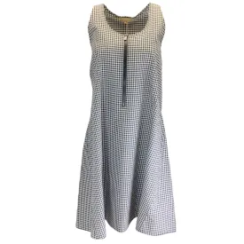 Michael Kors Collection Black / Optical White Resort 2019 Sleeveless Checkered Gingham Dress