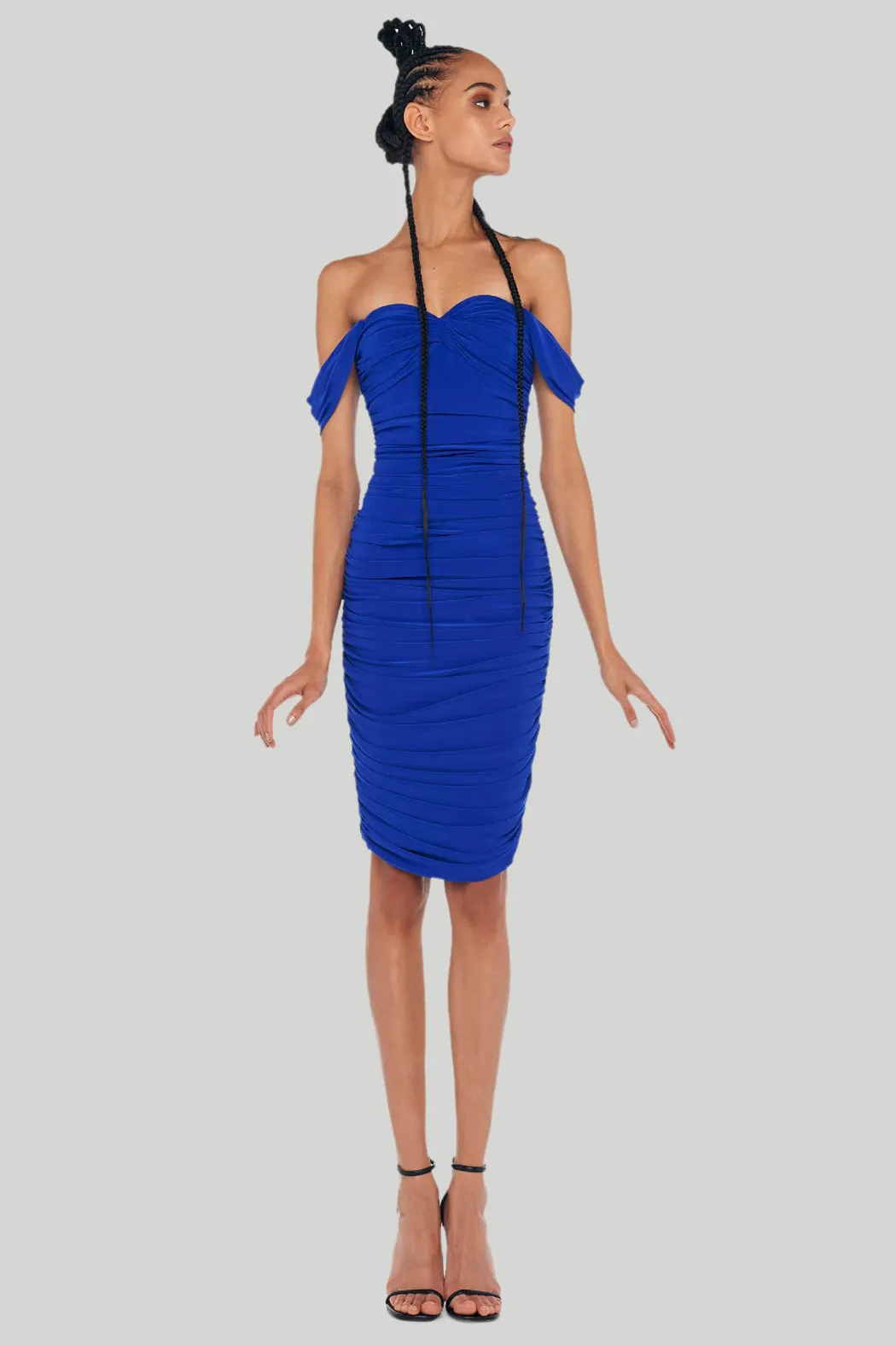 Norma Kamali - Walter Dress with Winglet Sleeves in Electric Blue