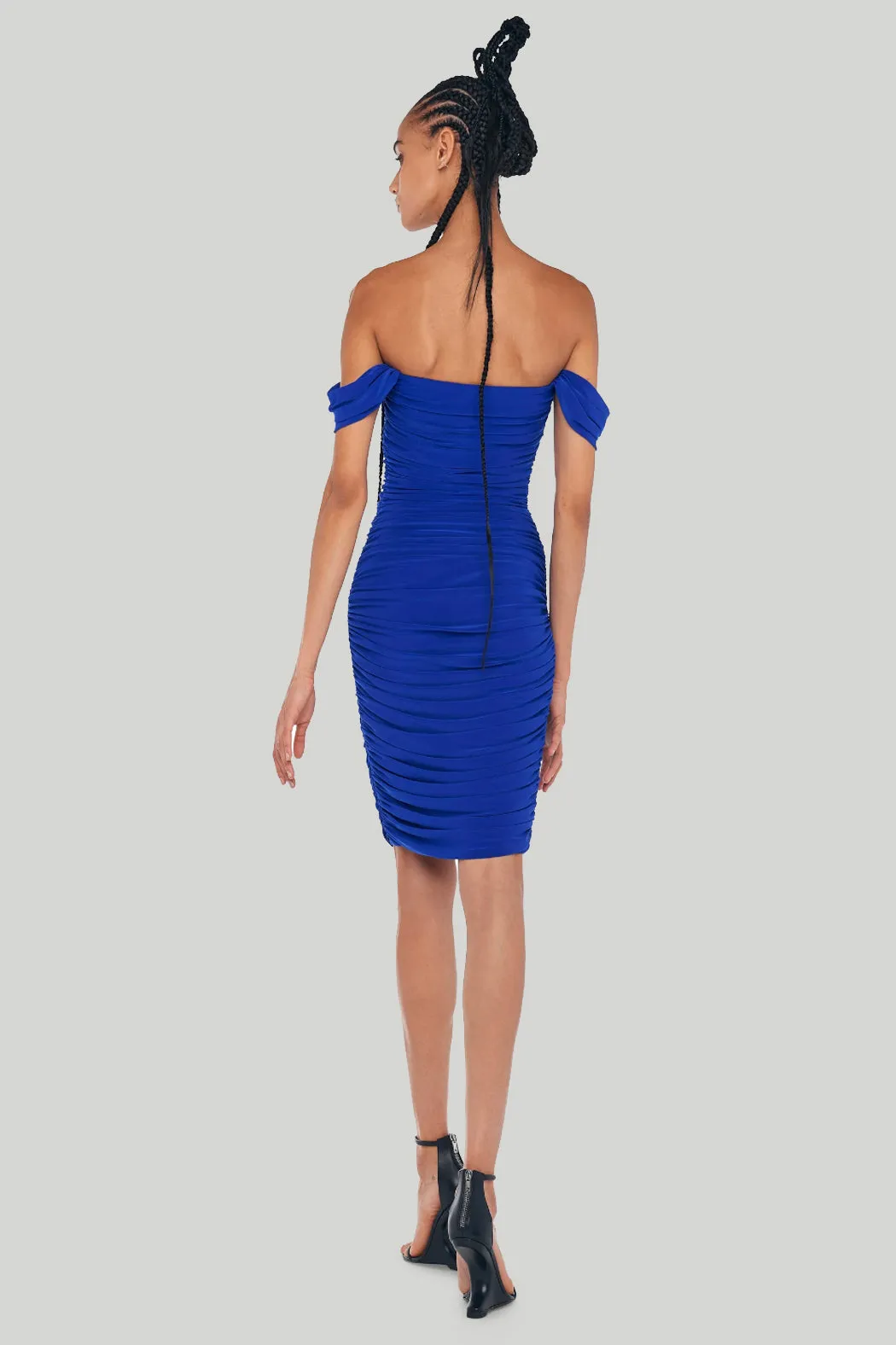Norma Kamali - Walter Dress with Winglet Sleeves in Electric Blue