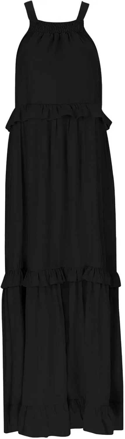 Plus Size Dresses for Curvy Women Casual Slip Tank Dresses Spaghetti Strap Flowy Maxi Long Plus Size Dresses