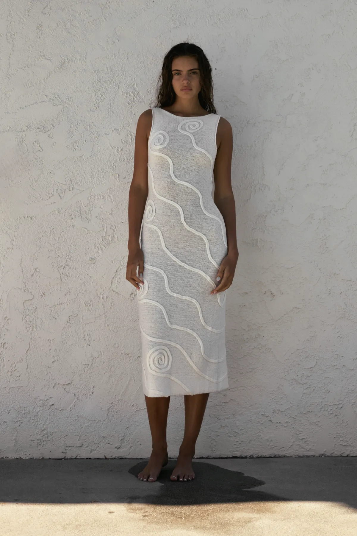 Shea Organic Cotton Swirl Knit Dress