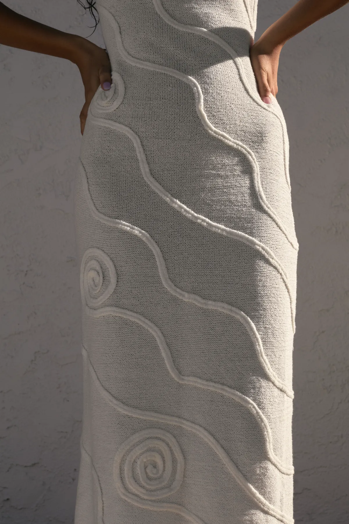 Shea Organic Cotton Swirl Knit Dress