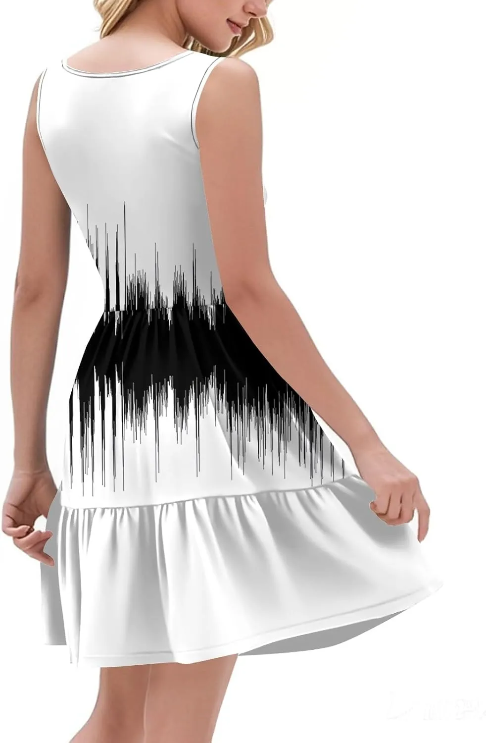 Tiered Dress Women Short V Neck Cute Summer Dresses Beach Vacation Mini Tank Dress with Pockets Womens Sundress