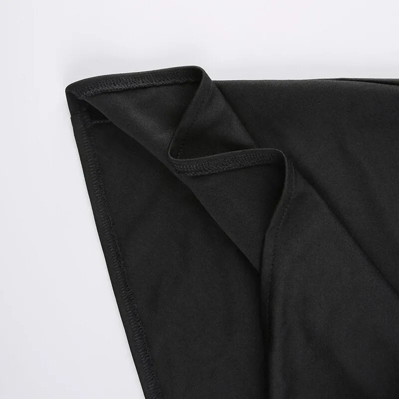 V-Neck Long Sleeve Pleated Party Dress