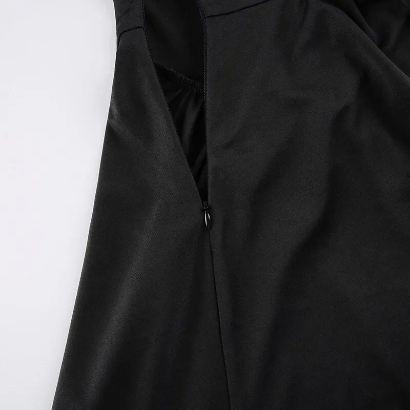 V-Neck Long Sleeve Pleated Party Dress
