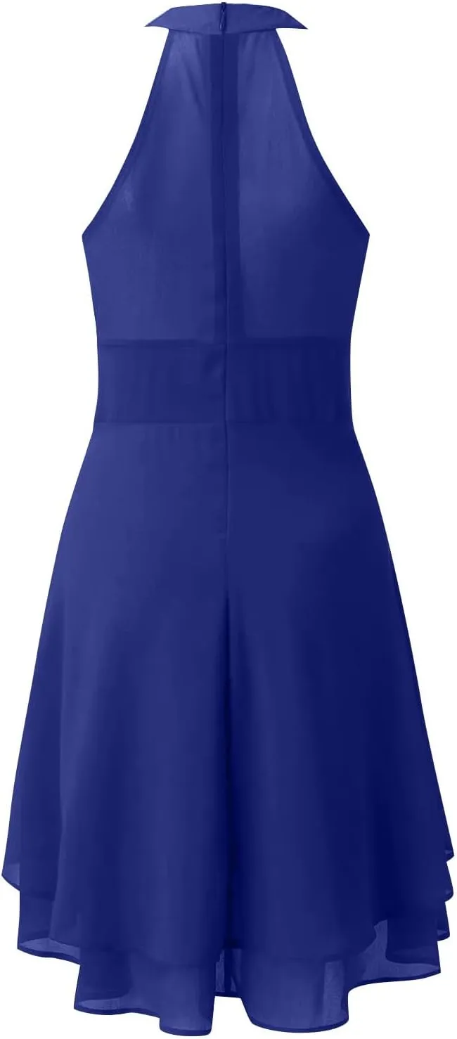Women's Cocktail Dresses Sexy Elegant Trendy Solid Color Cold Shoulder Prom Party Midi Dress, S-5XL