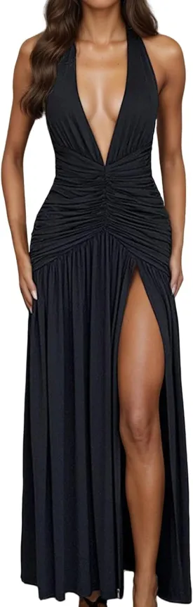 Women's Summer Sexy Maxi Dress 2025 Long Dresses Cocktail Wedding Guest Club Elegant Formal Party